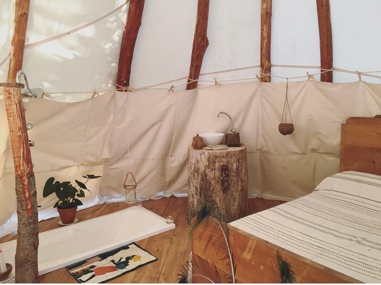 Tipi Lodge Dans La Foret Mimizan Exterior foto
